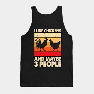 I Like Chickend And Maybe 3 People T Shirt For Women Men Tank Top